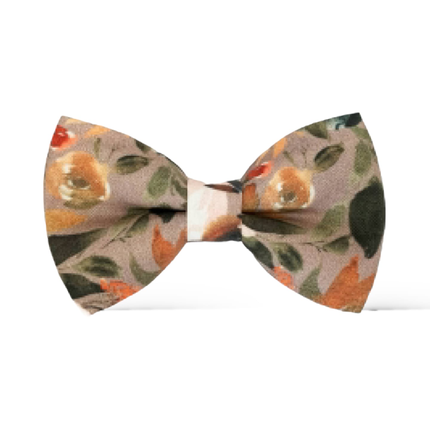 Customer photo review of Taupe Autumn Floral on Taupe Bow Tie
