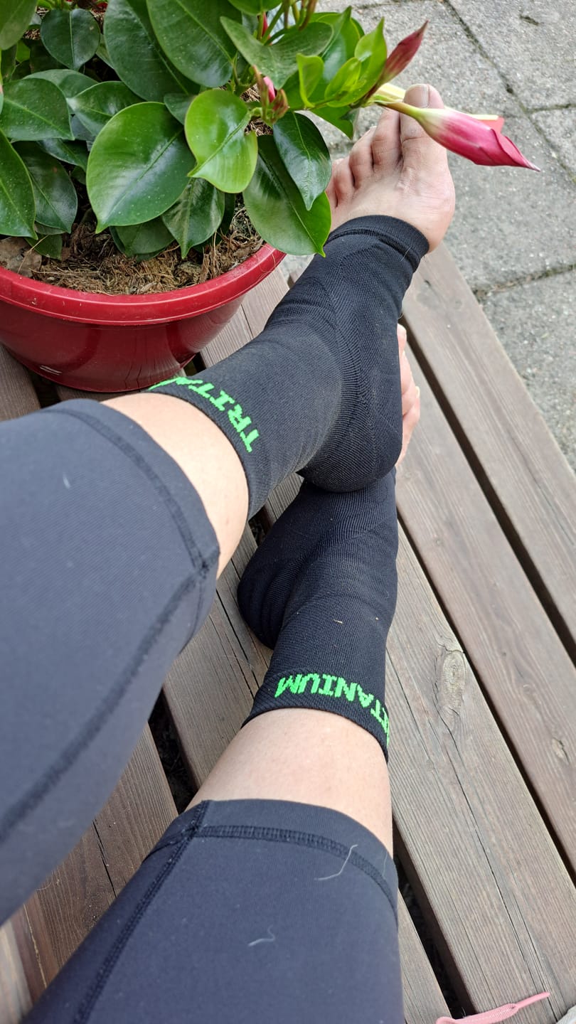 Customer photo review of eXtend High – Kompressionilkkatuet - Musta – 2-pack