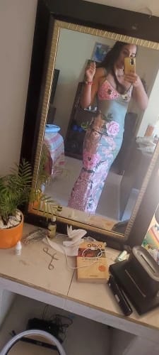 Customer photo review of Jade Blossom Dress