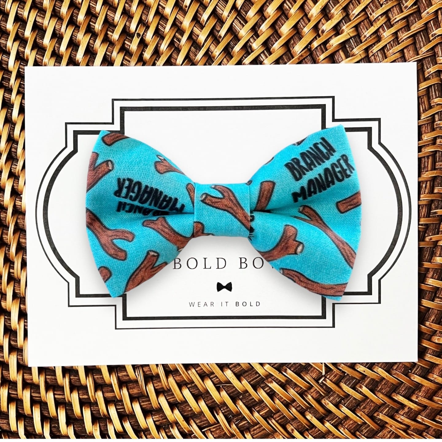 Customer photo review of Branch Manager Bow Tie for Dog Collar and Cat Collar