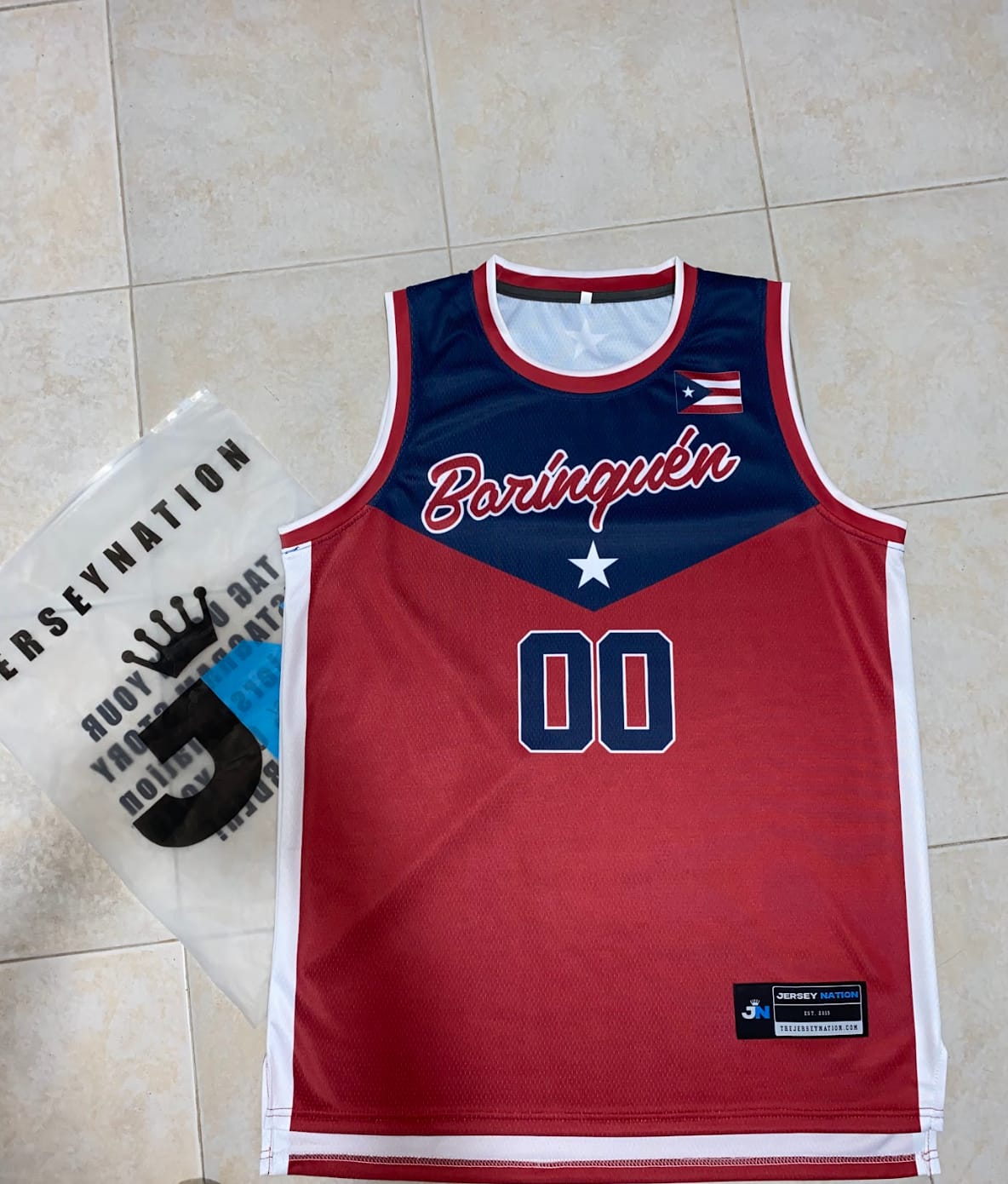 Customer photo review of Puerto Rico Custom Basketball Jersey