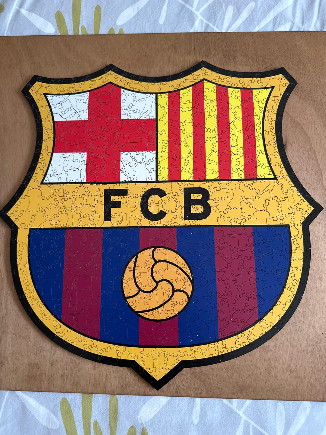 Customer photo review of Logo FC Barcelona® - Puzzle Officiel en Bois