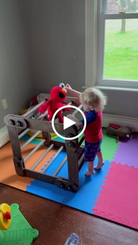 Customer video review of 2in1 Montessori Climbing Set: Snake Ladder + Slide Board/Climbing Ramp