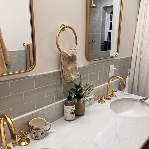 Customer photo review of TRIAZADESIGNS HANDCRAFTED BRASS FAUCET