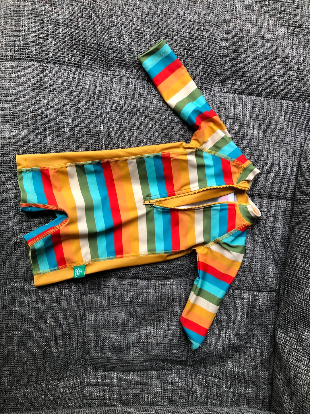 Customer photo review of Rainbow UPF 50+ Recycled Sunsafe Sunsuit