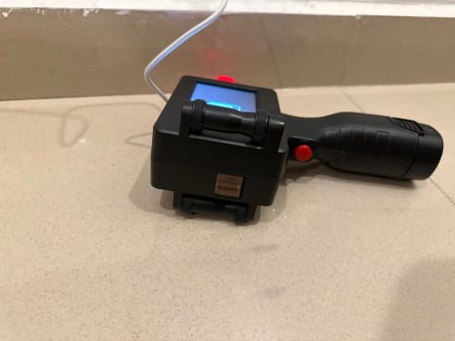 Customer photo review of The PrintPeak Handheld Inkjet Printer — for Multi-Surface Printing