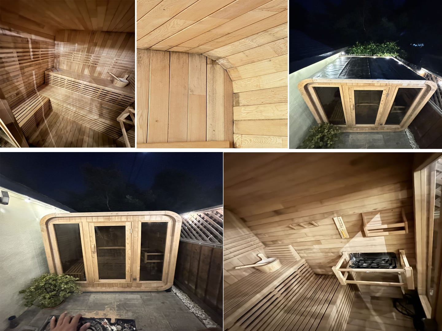 Customer photo review of SAUNASNET® Outdoor Wood Sauna Room Square 05
