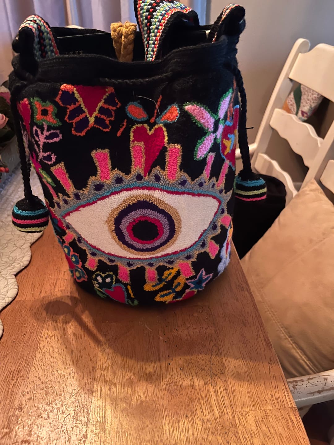 Customer photo review of Black Eye Wayuu Bag - Crossbody