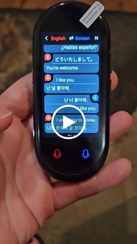 Customer video review of Vormor Z8 Language Translator Device 138 National Languages Intelligent Translator Real-time Voice, Recording, Text Translation Device