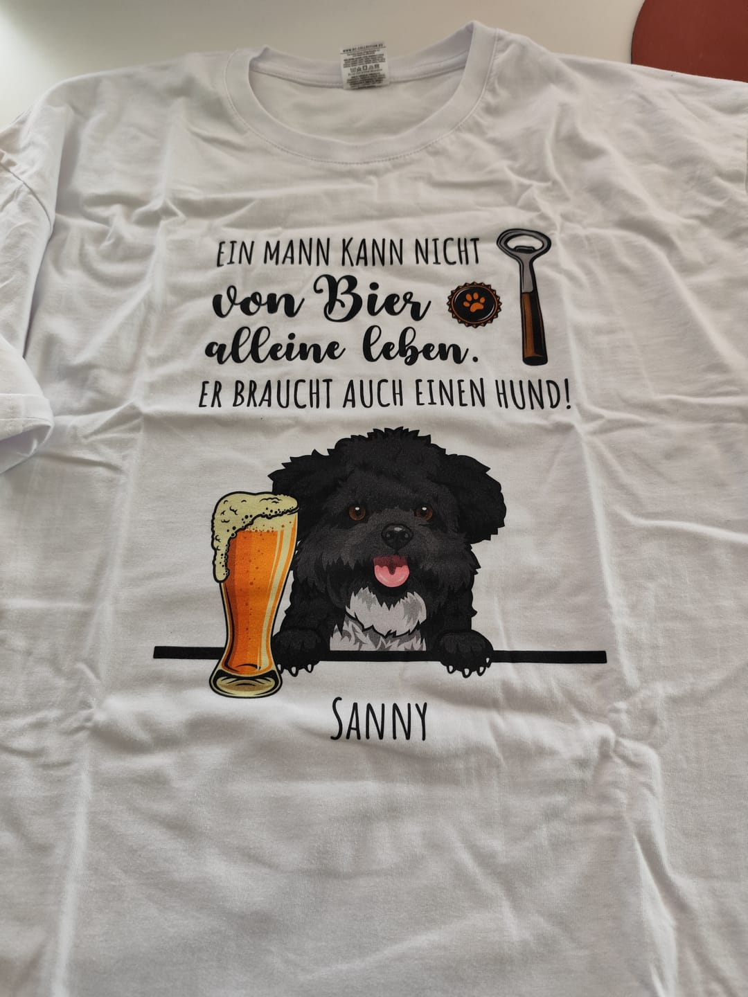 Customer photo review of Bier & Wuff - Individuelles T-Shirt