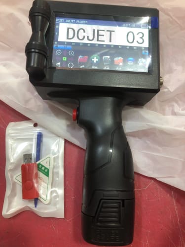 Customer photo review of The PrintPeak Handheld Inkjet Printer — for Multi-Surface Printing