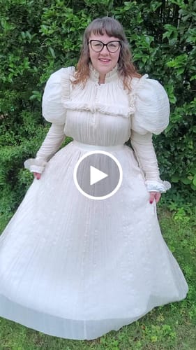 Customer video review of CRIMSON PEAK™ Edith Victorian Gown in Ivory
