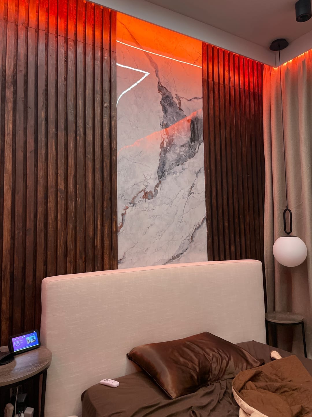 Customer photo review of Continental Carrara Marble Wall Panel 96" X 48"