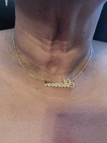 Customer photo review of Personalized Name Necklace