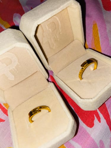 Customer photo review of Printave™ Personalized 2 Layers Ring