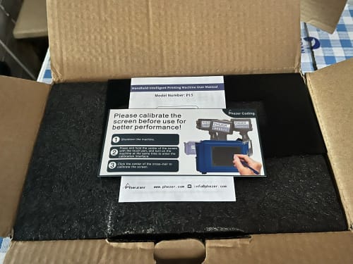 Customer photo review of The PrintPeak Handheld Inkjet Printer — for Multi-Surface Printing