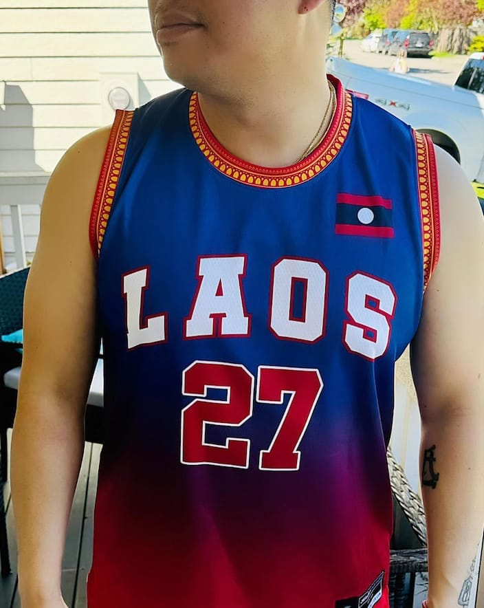 Customer photo review of Laos Custom Basketball Jersey