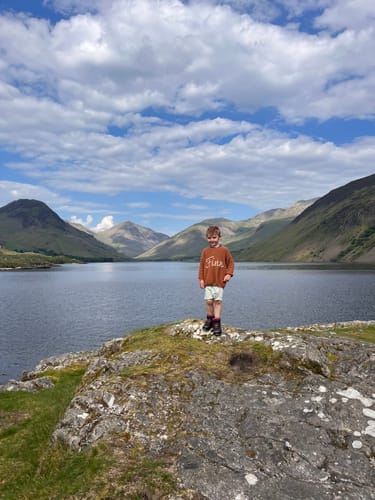 Customer photo review of Hand Knitted Personalized Sweater