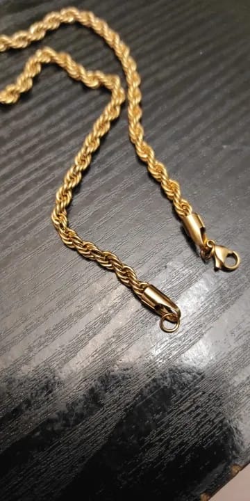 Customer photo review of Rope Bracelet (Gold) 5MM