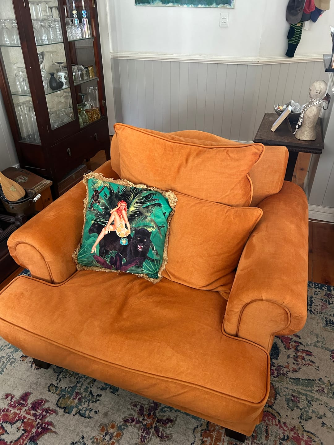 Customer photo review of Jungle Walk Cushion Green
