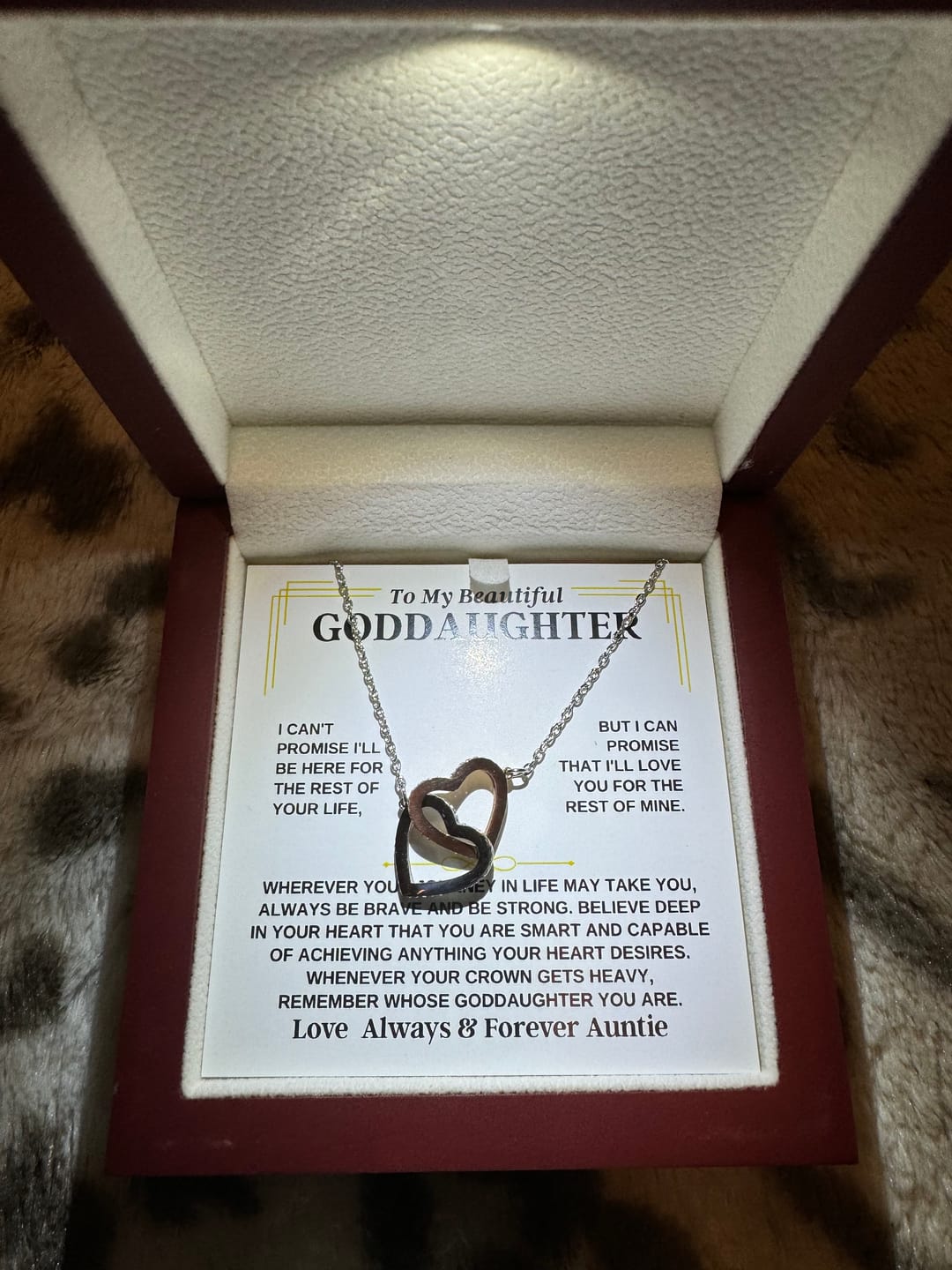 Customer photo review of To My Goddaughter - Personalized Beautiful Gift Set - SS117GD