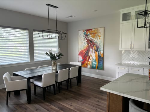 Customer photo review of Abstract Canvas Art #AB290