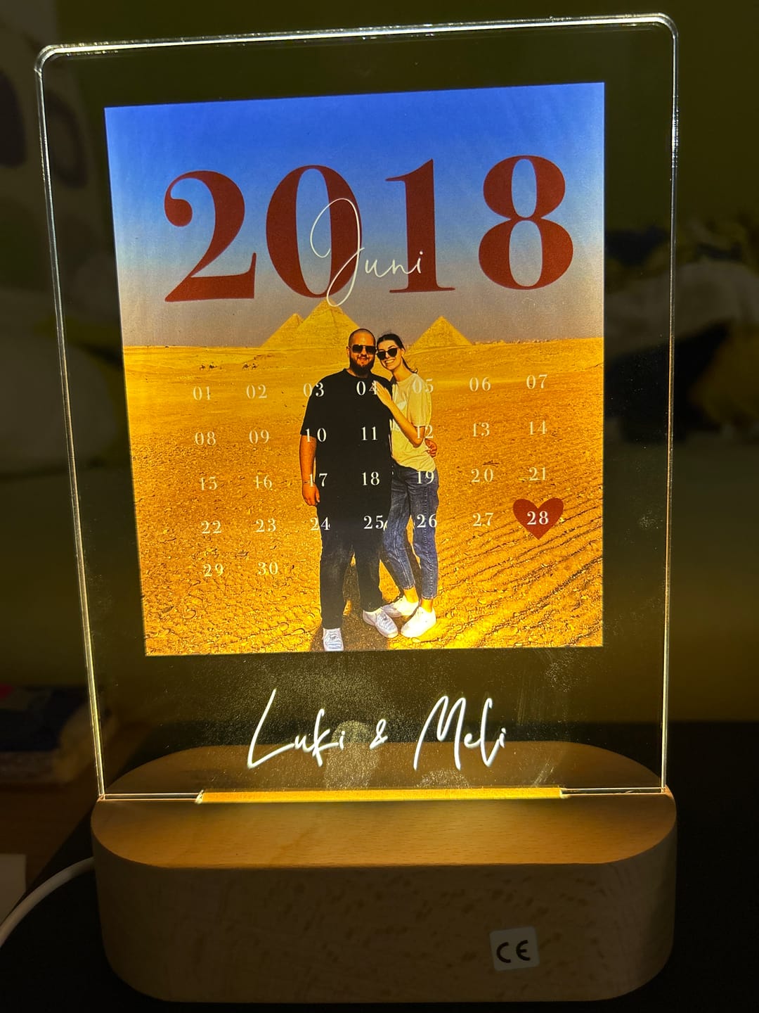 Customer photo review of Euer Datum – Liebeslicht mit Kalenderblatt
