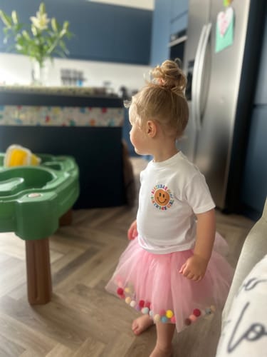 Customer photo review of I'm The Birthday Girl "Hi" T-Shirt & Tutu Set