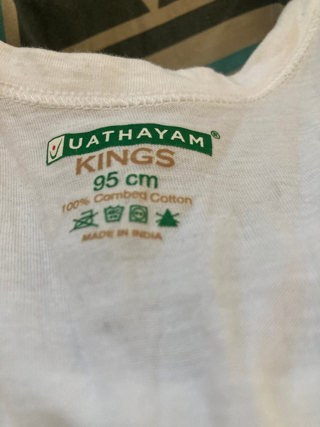 Customer photo review of UATHAYAM 100% Combed Cotton Kings RNBS White Vest For Mens Combo (Pack of 2)