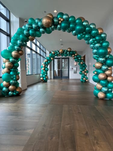 Customer photo review of 10x8 Ft Aluminum Balloon Arch Frame Wedding Arch Stand