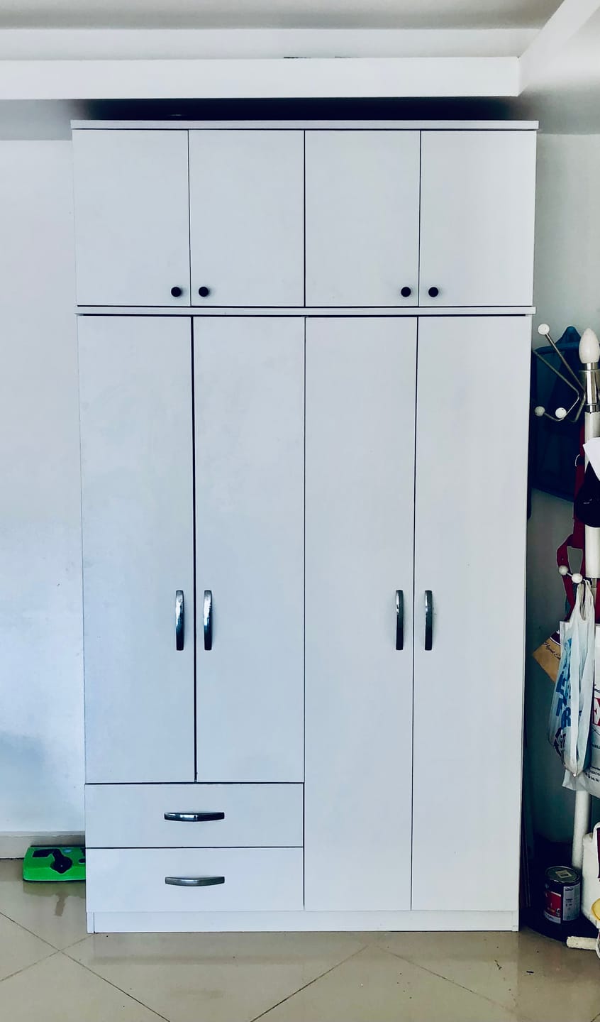 Customer photo review of Rani BA120 Gardırop Üst Modülü Çok Amaçlı Dolap Sepet Ceviz - Beyaz