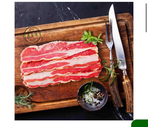 Customer photo review of Halal Beef Bacon