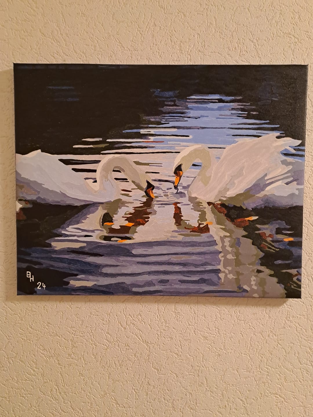 Customer photo review of Malen nach Zahlen - Schwäne am See