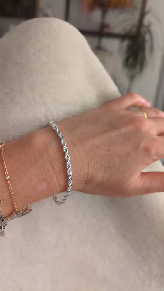Customer photo review of Rope Bracelet (Silver) 3MM