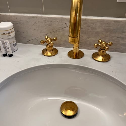 Customer photo review of TRIAZADESIGNS HANDCRAFTED BRASS FAUCET