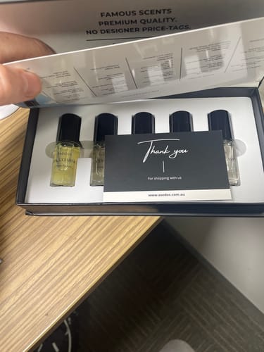 Customer photo review of Asēdos Perfume Oil Set - His Collection