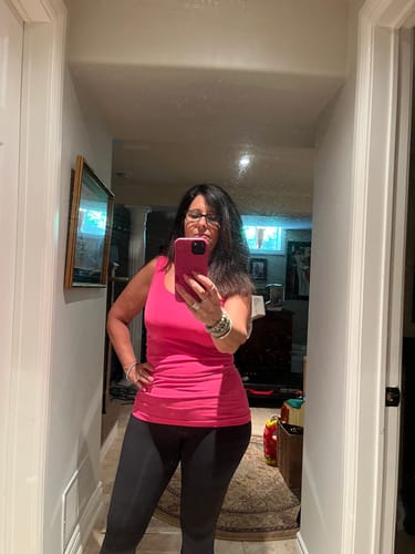 Customer photo review of Bamboo Scoop Long Tank (15+ colours)