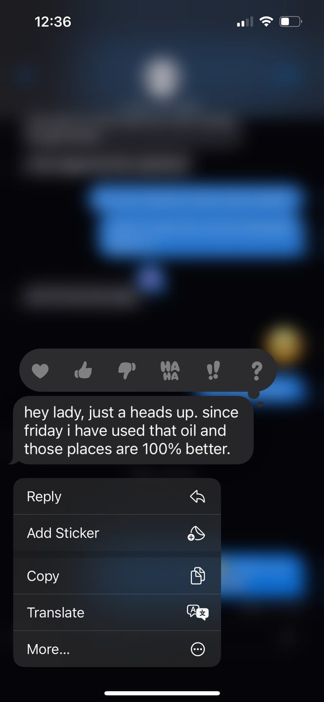 Customer photo review of Nourishing Oils