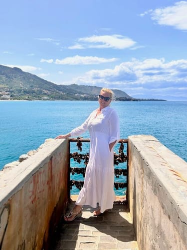 Customer photo review of Einfarbiges Patchwork-Freizeitkleid mit Revers