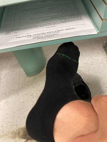 Customer photo review of Clearance No Look Anklet Bamboo Viscose Socks - Black