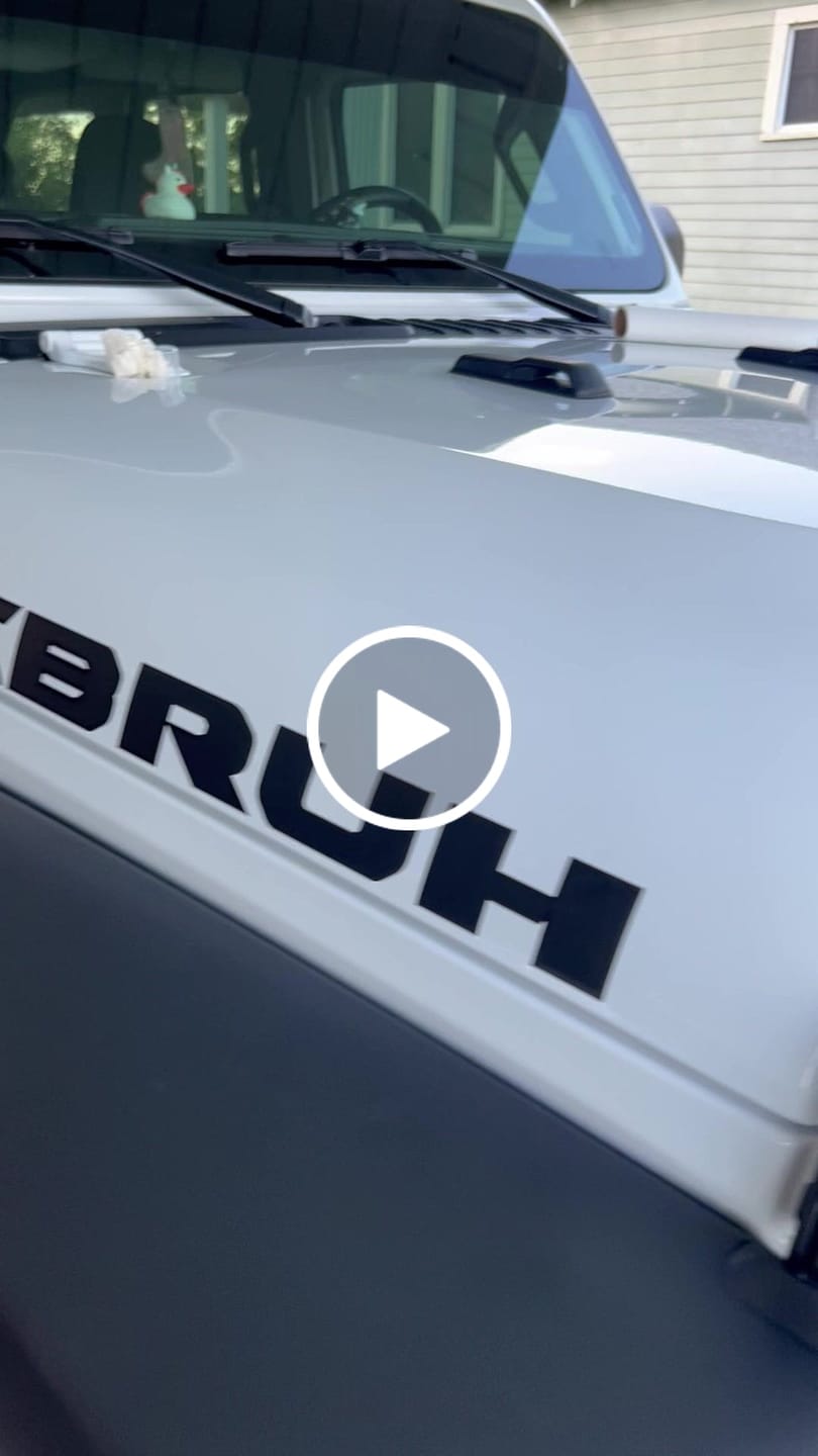 Customer video review of Premium Black Topo Hood Lettering | Set of 2