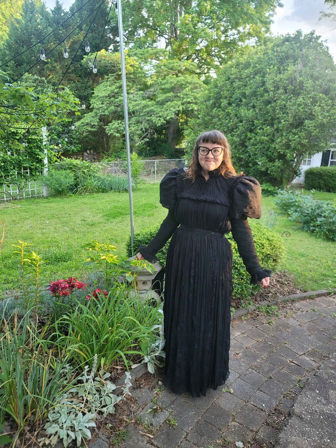 Customer photo review of Lady Mourning Victorian Gown in Black