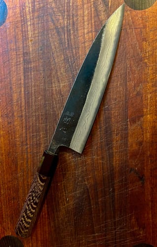 Customer photo review of Hatsukokoro Kurouchi Gyuto 210mm