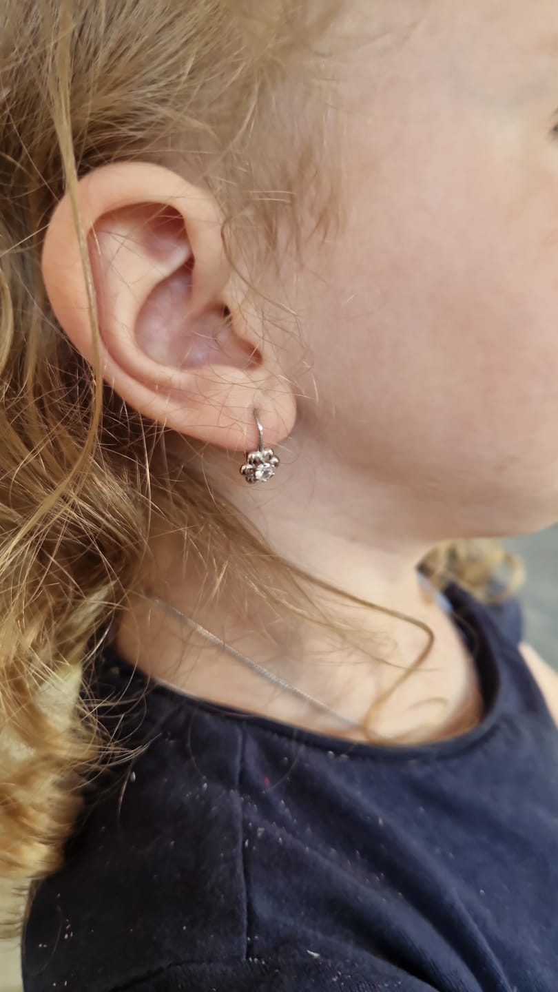Customer photo review of Blumen Ohrhänger in 925 Silber