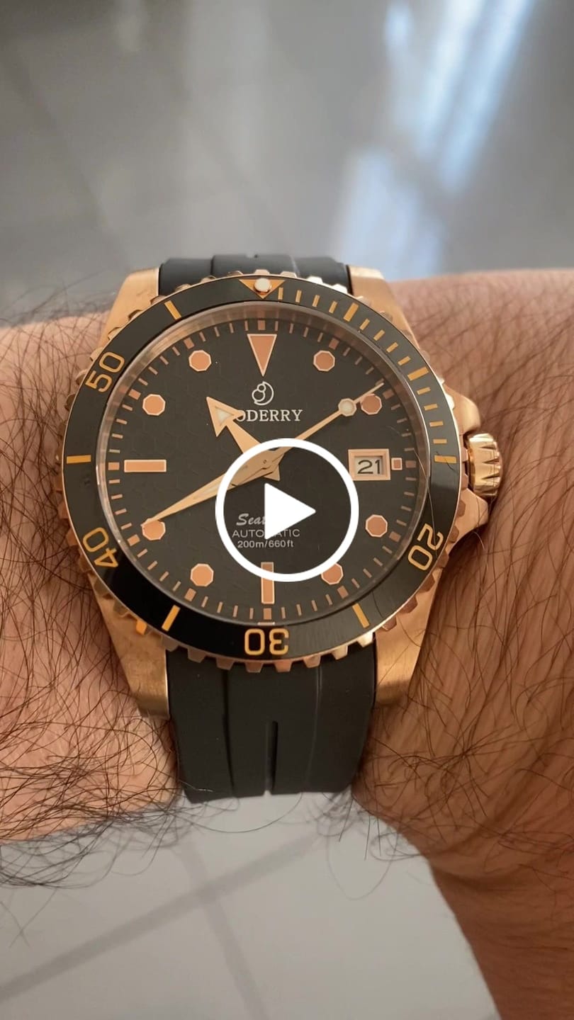 Customer video review of SEATURTLE.OCEAN(BRONZE) - Automatic Bronze Diver Watch | Black/FKM Rubber