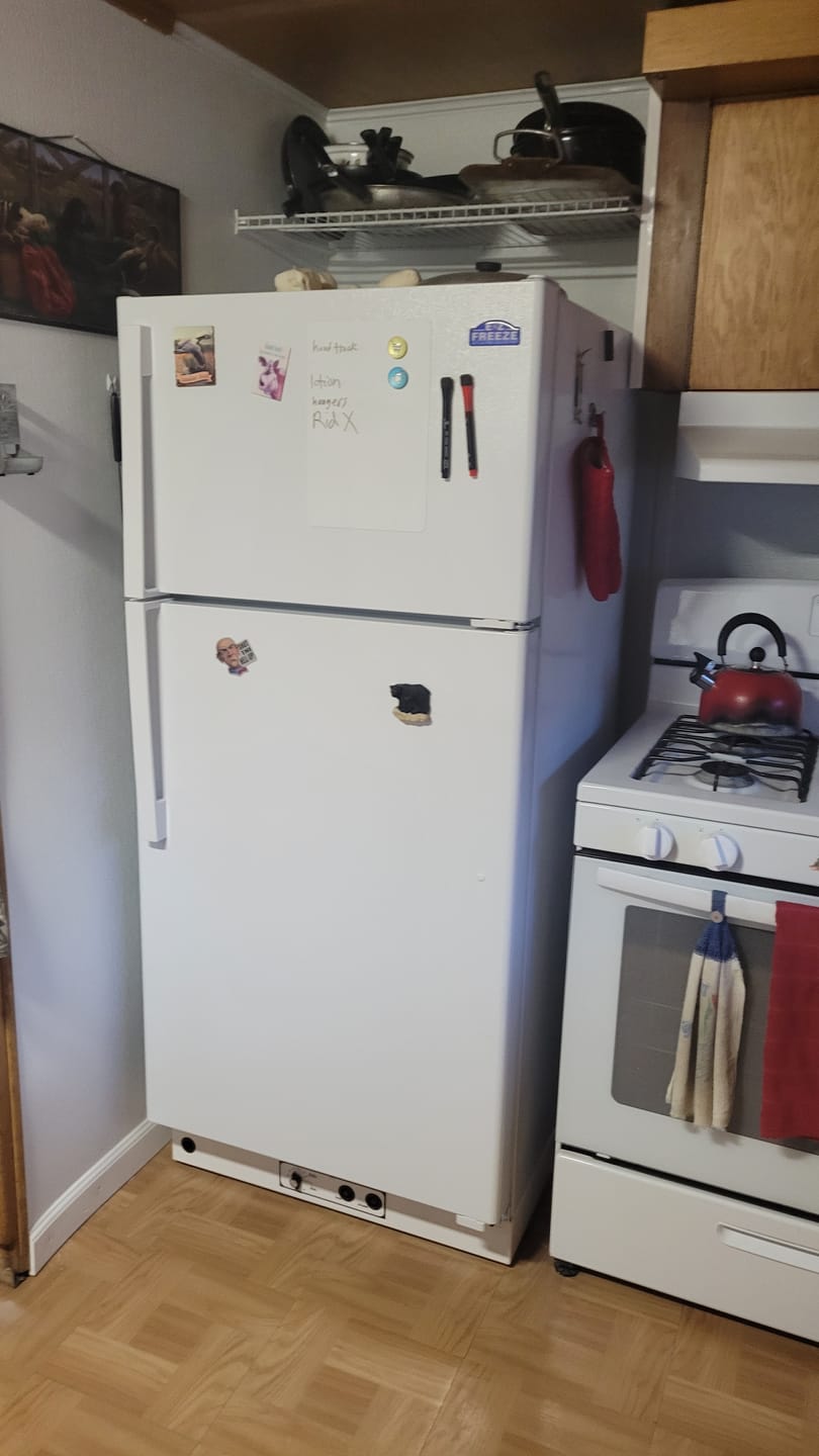 Customer photo review of EZ Freeze  EZ-16W 16 cu.ft. Propane Refrigerator-Freezer in White
