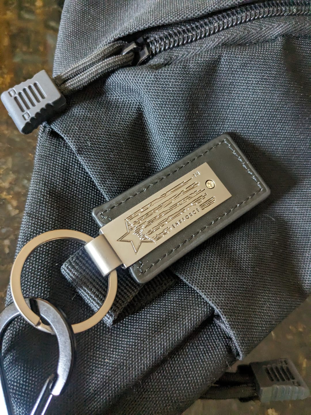 Customer photo review of Premium Keychain (black)