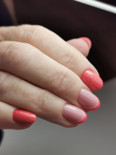 Customer photo review of Fiber base gel "Didier Lab", Milky Pink, 10ml
