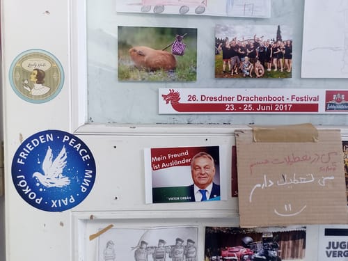 Customer photo review of GROSSE STICKER / AUFKLEBER (10 STK.) • PEACE • FRIEDEN • MIR