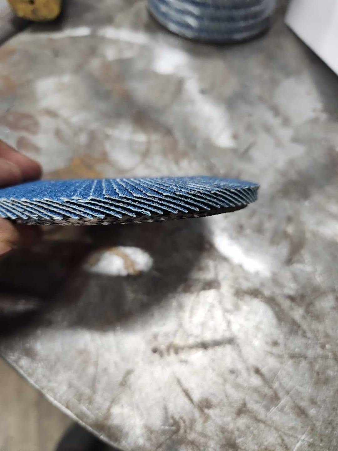 Customer photo review of 4-1/2 In. T29 Flap Sanding Discs For Stainless Steel, Sheet Metal,40/60/80/120 Grits